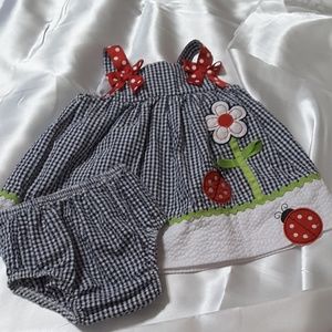 6 - 9 month  - Lady Bug Sun Dress